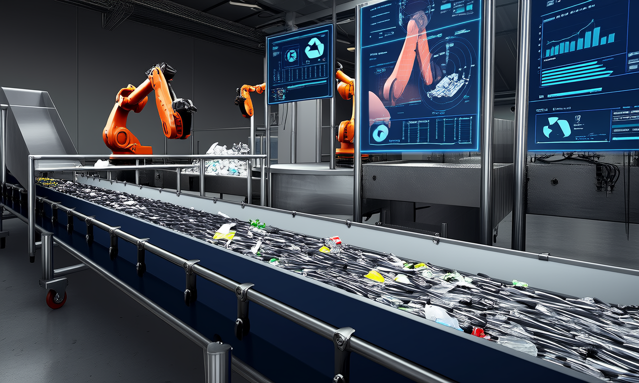 How does AI enhance recycling efficiency?