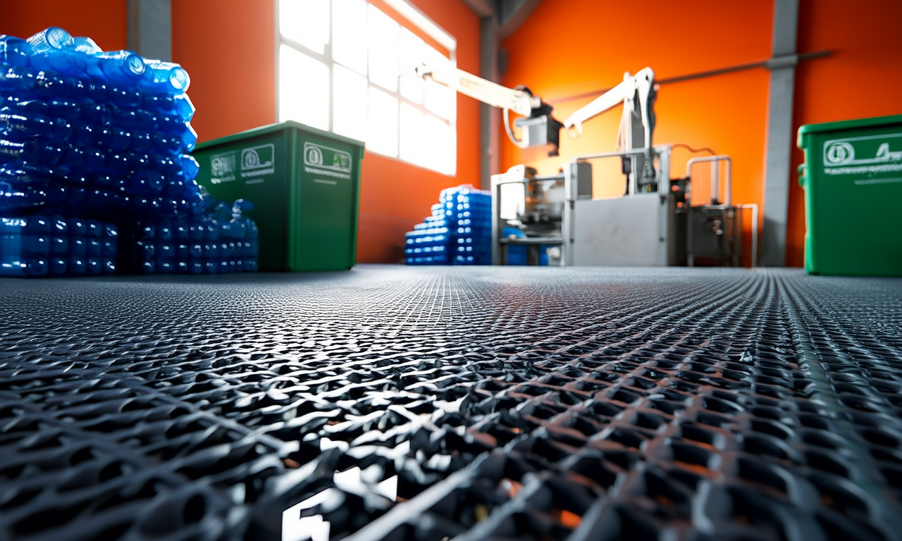 How does plastic recycling improve sustainability?