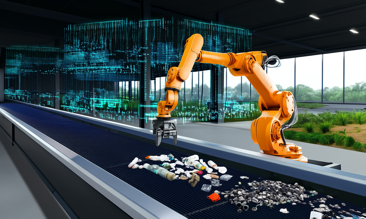 How do AI and blockchain enhance recycling?