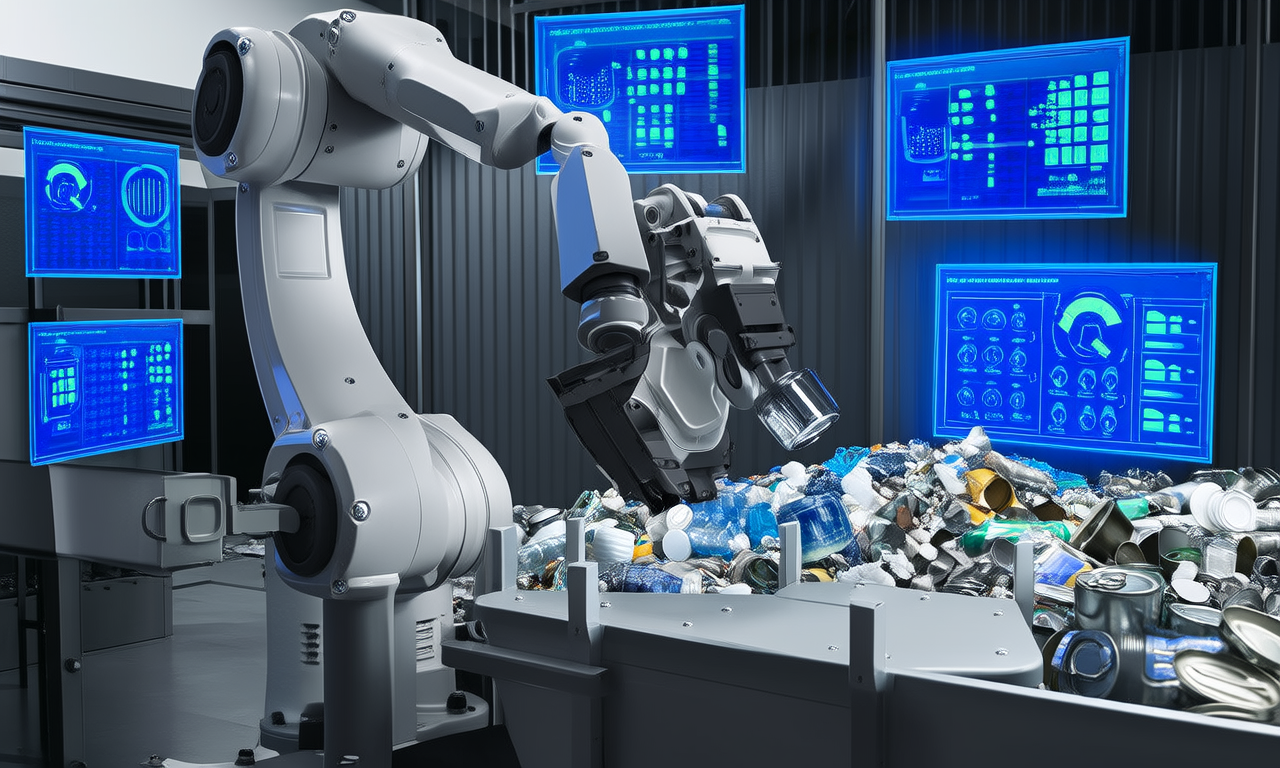 How does AI improve recycling efficiency?