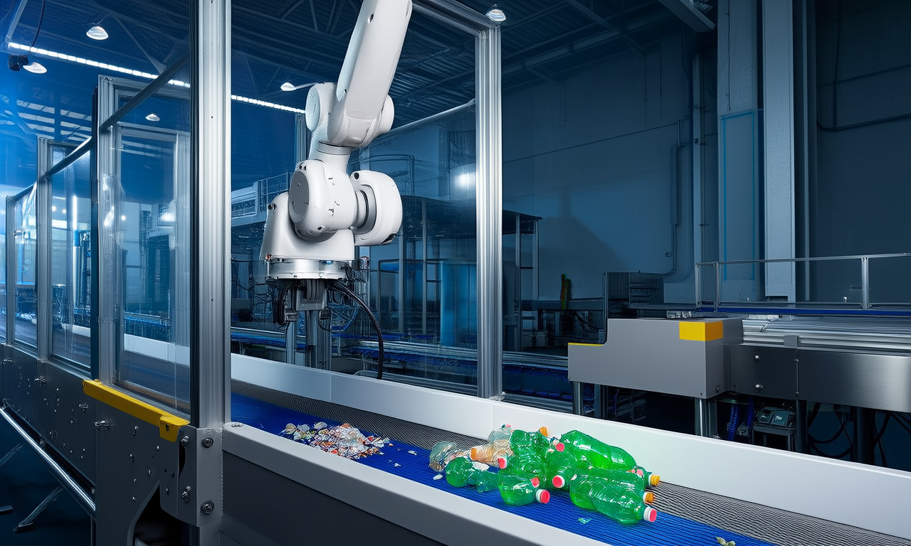 How does AI enhance plastic recycling?
