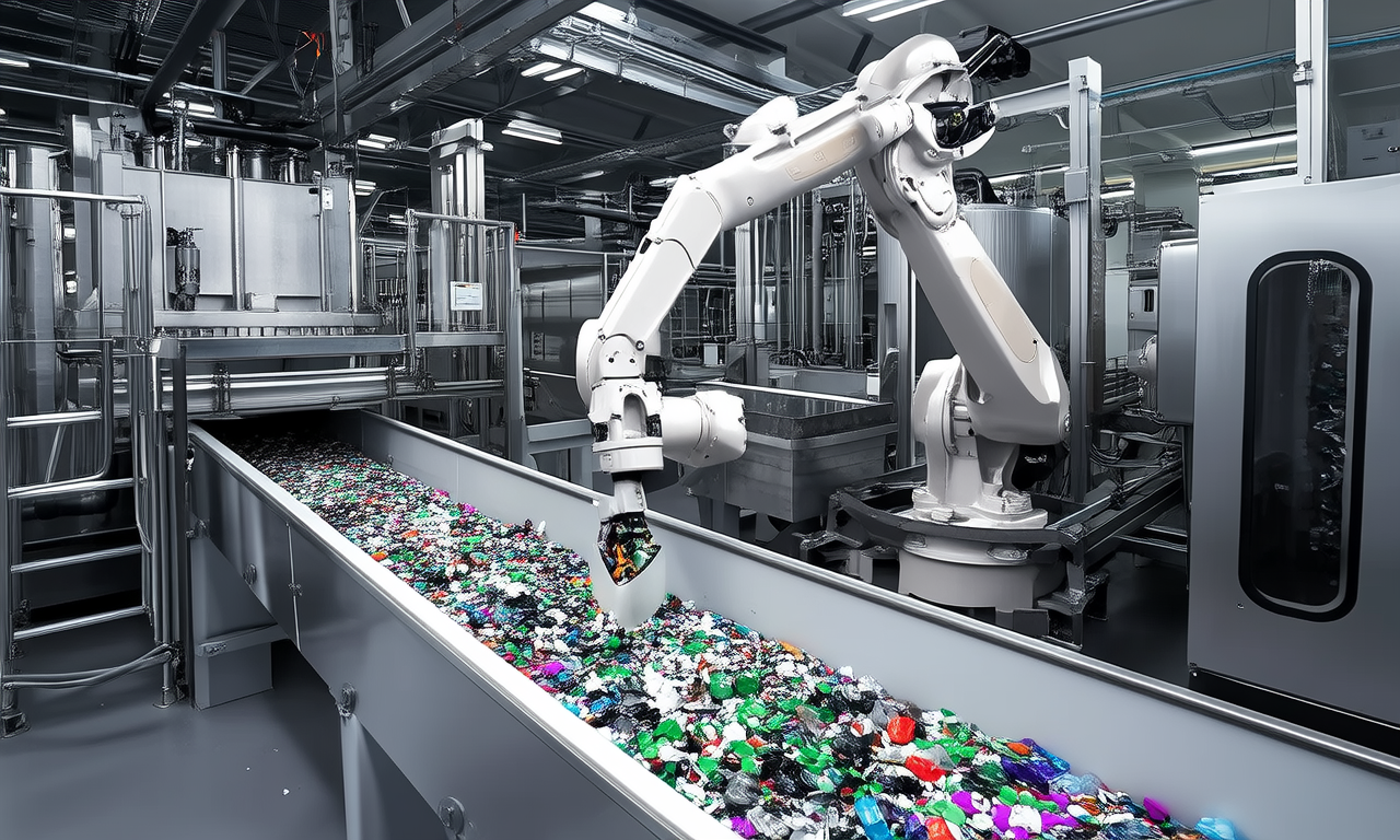 How does AI improve plastic sorting accuracy?