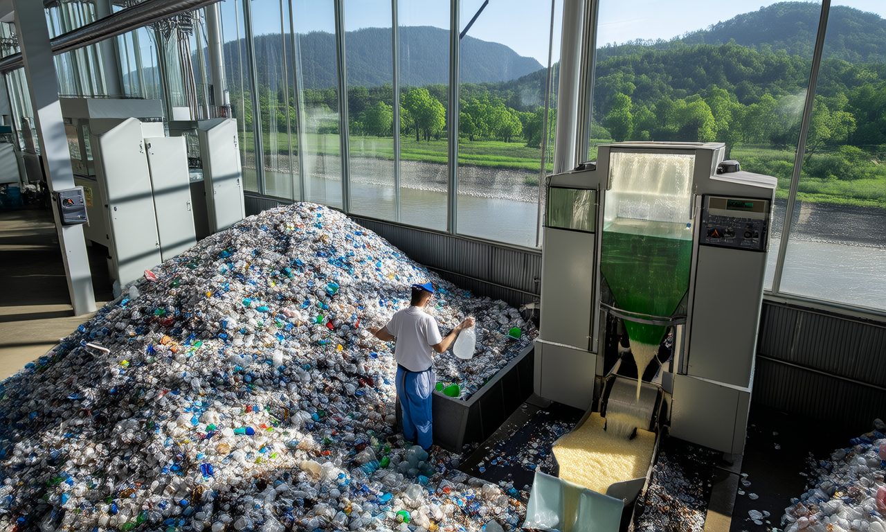 How does plastic recycling reduce waste?