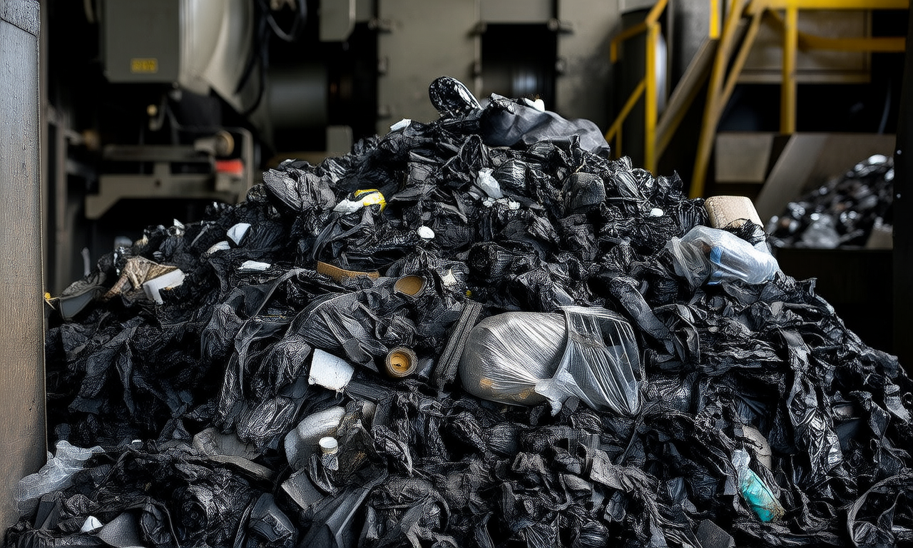 What are the challenges in recycling black plastics?