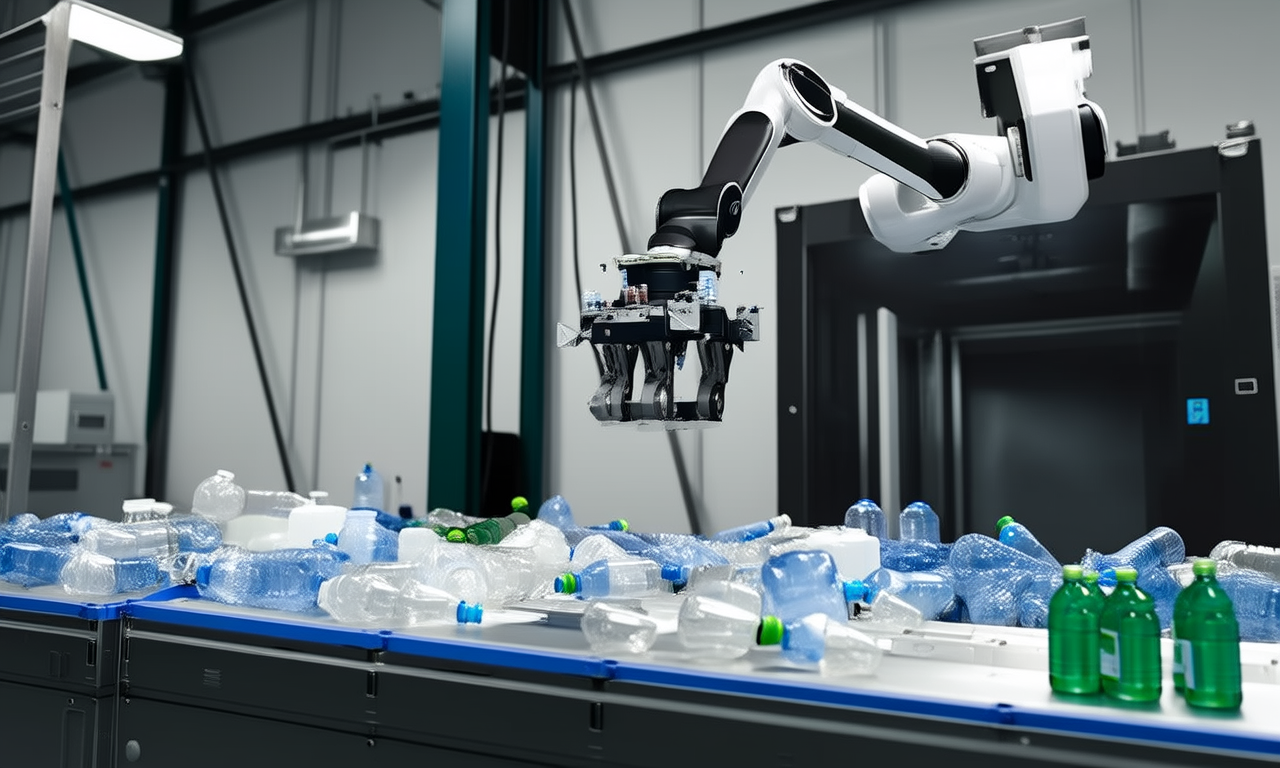 How does AI improve plastic recycling?