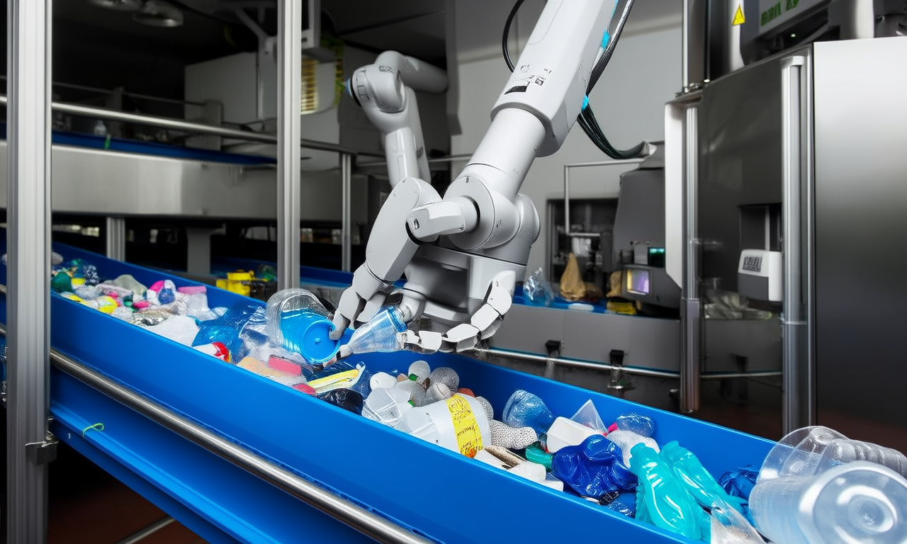 How does AI enhance plastic sorting accuracy?
