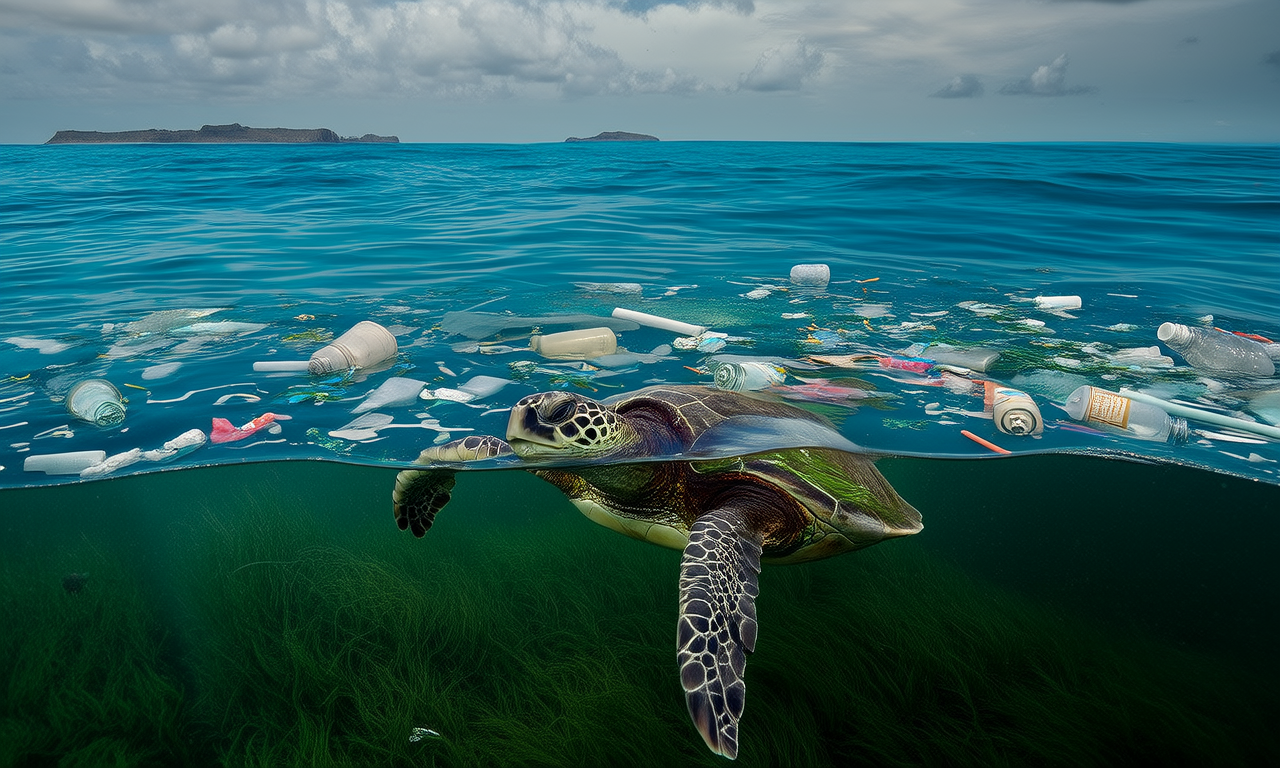 How does plastic pollution affect oceans?