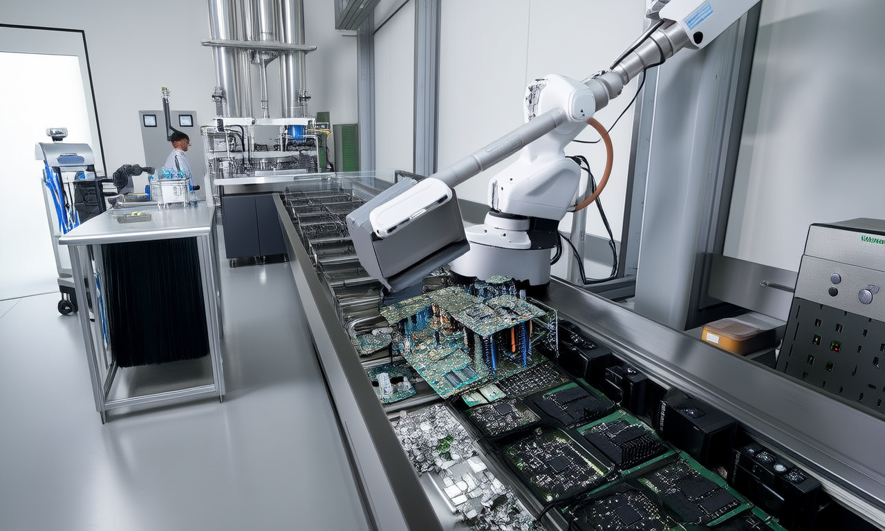 What are the latest innovations in e-waste processing?